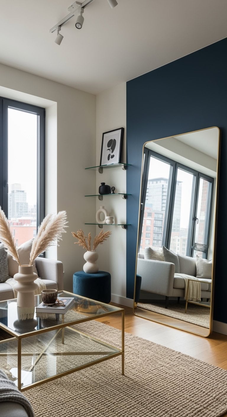 mirrors amplify small spaces