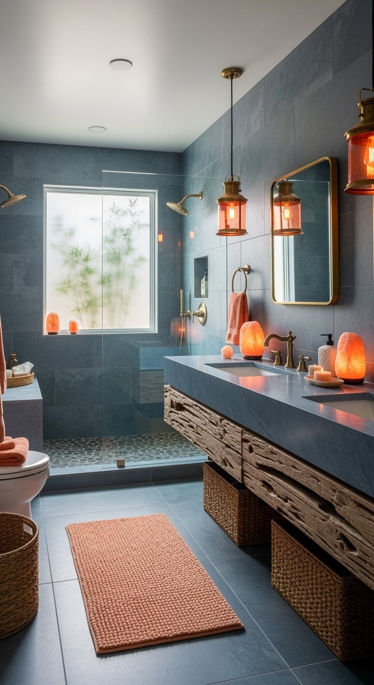 misty blue apricot lit retreat