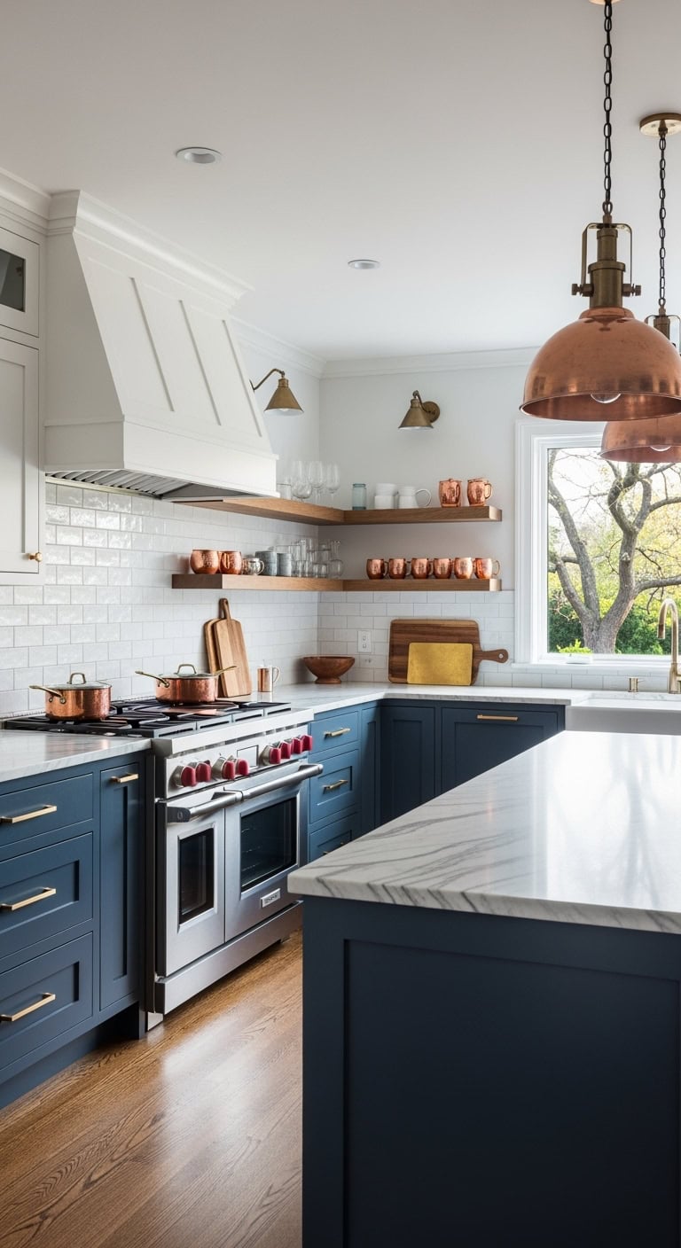mixed metal curated kitchen style