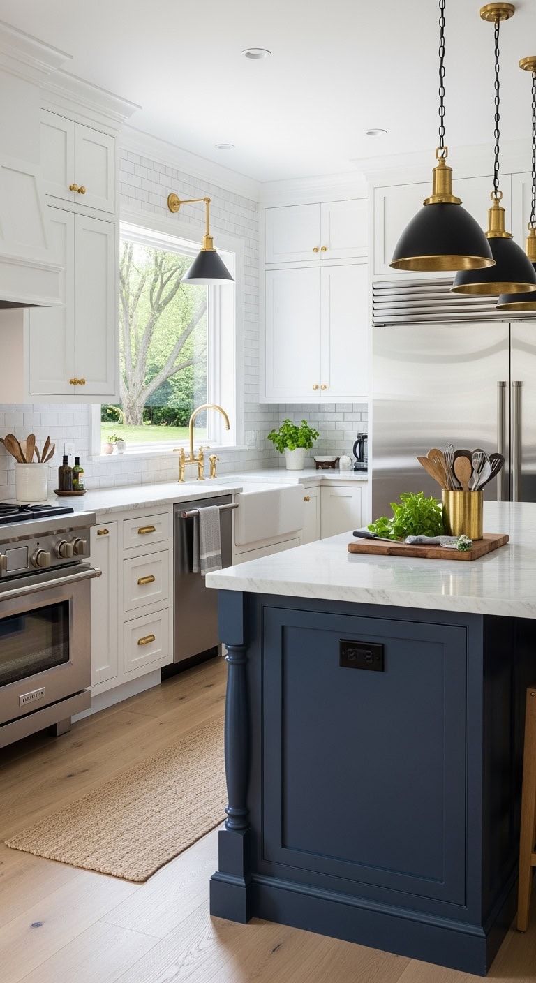 mixed metals modern kitchen style