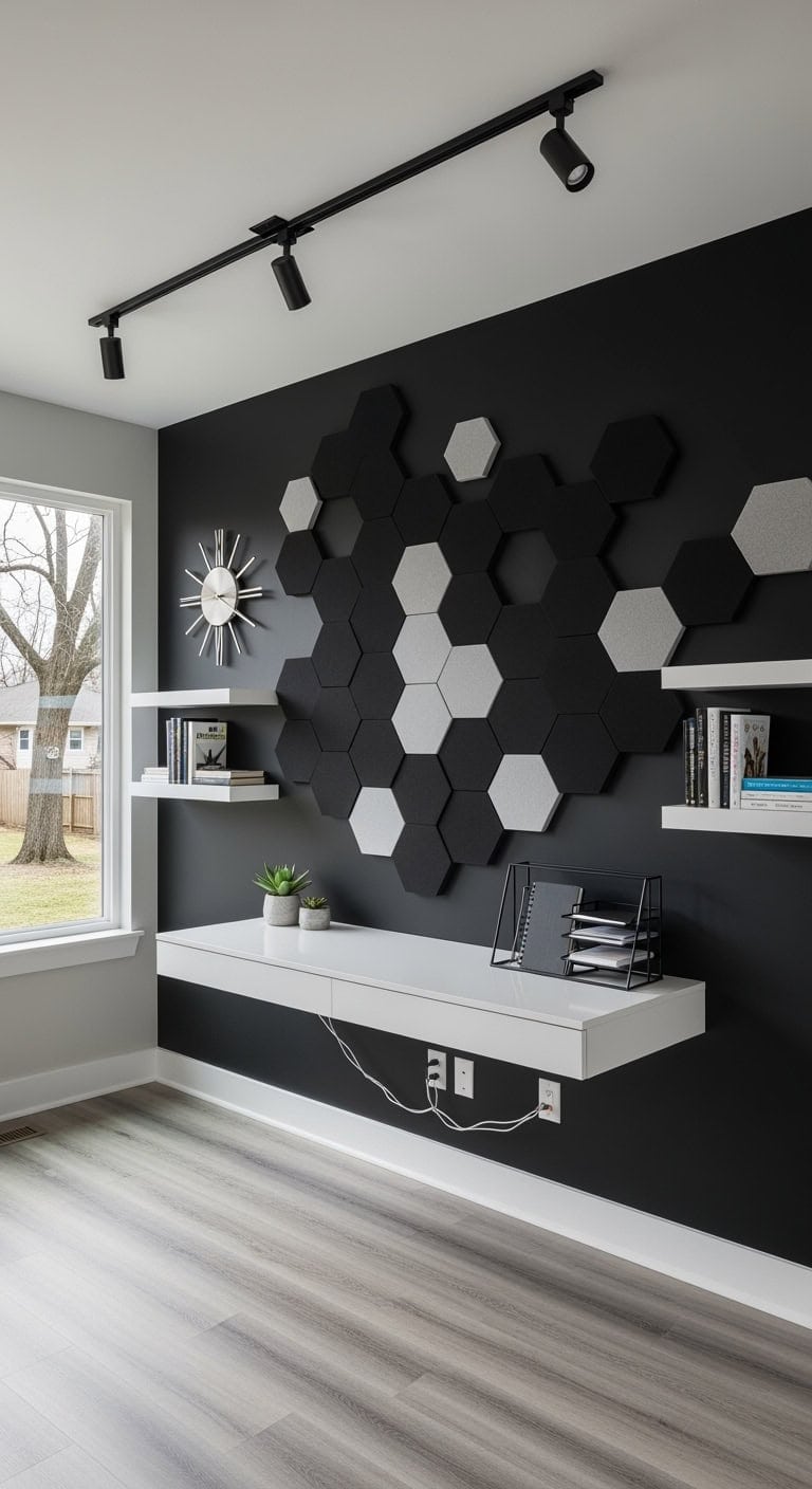 modern acoustic studio wall