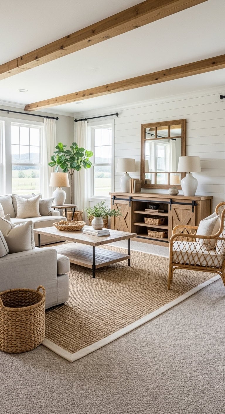 modern farmhouse cozy neutrals