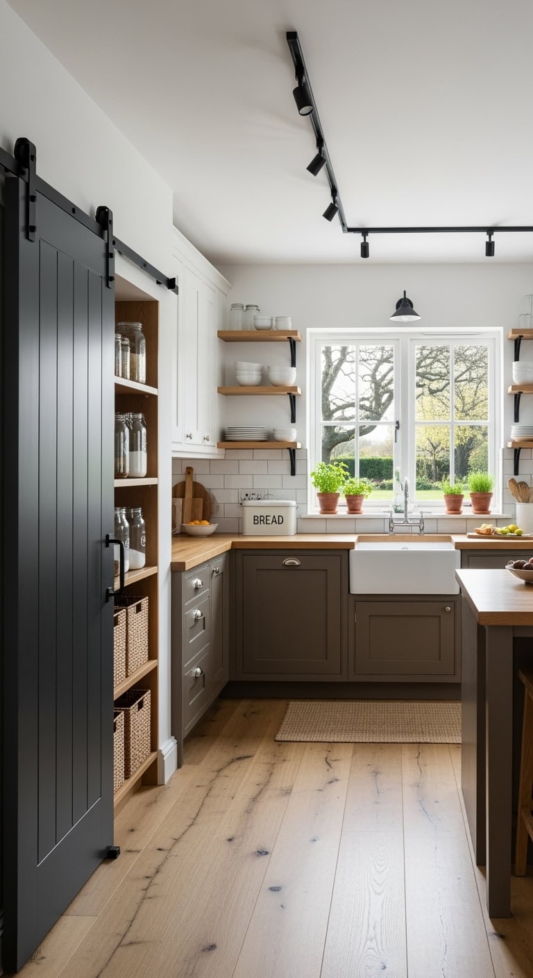 modern farmhouse hidden pantry