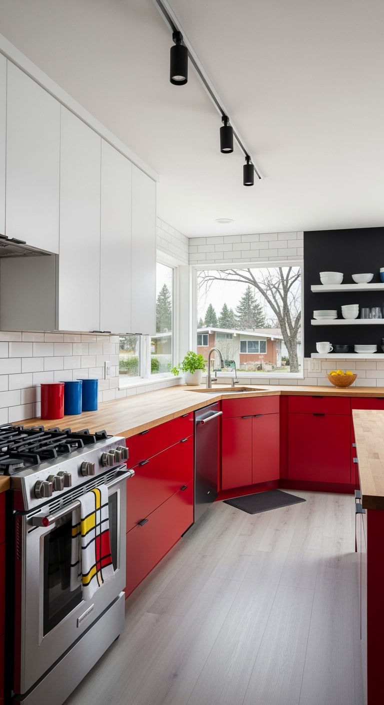 modular bauhaus kitchen accents