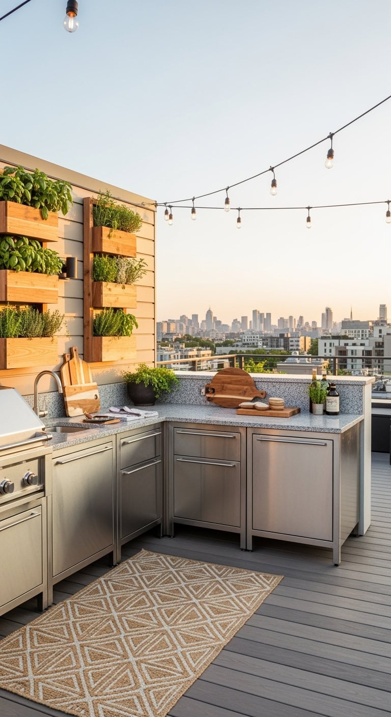 modular rooftop herb kitchen