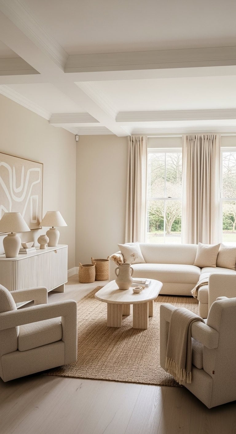 monochromatic beige curated minimalism