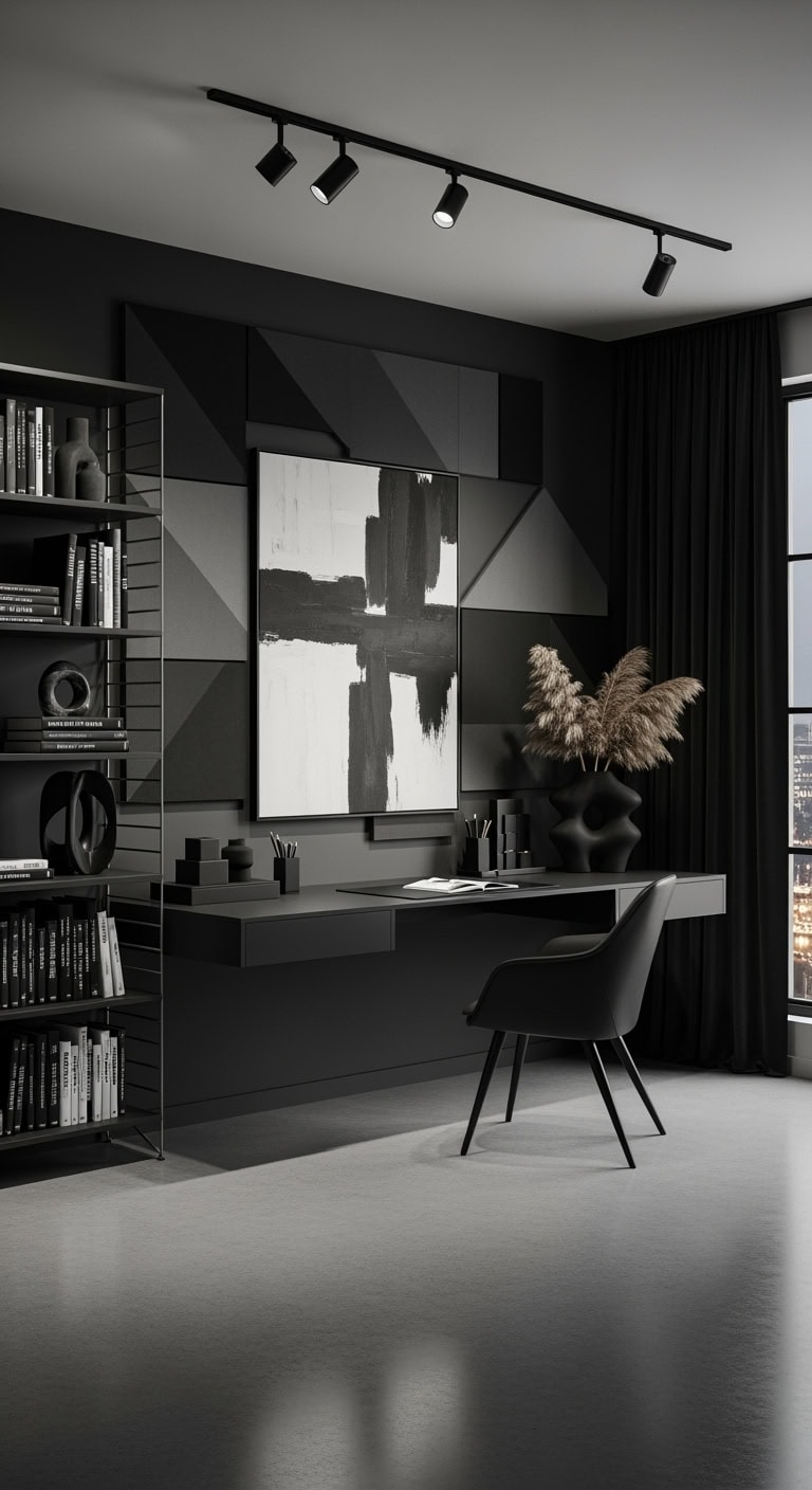 monochrome black executive office