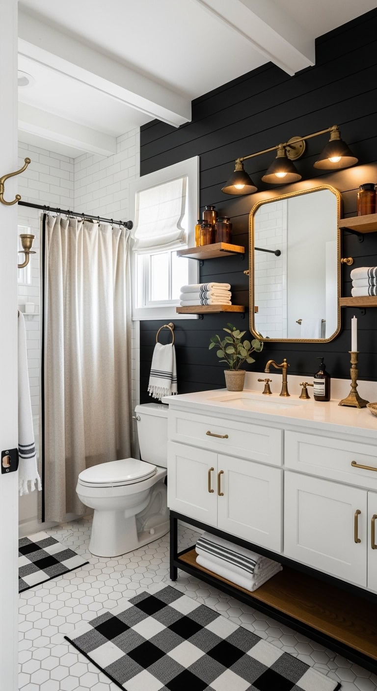 moody black shiplap farmhouse