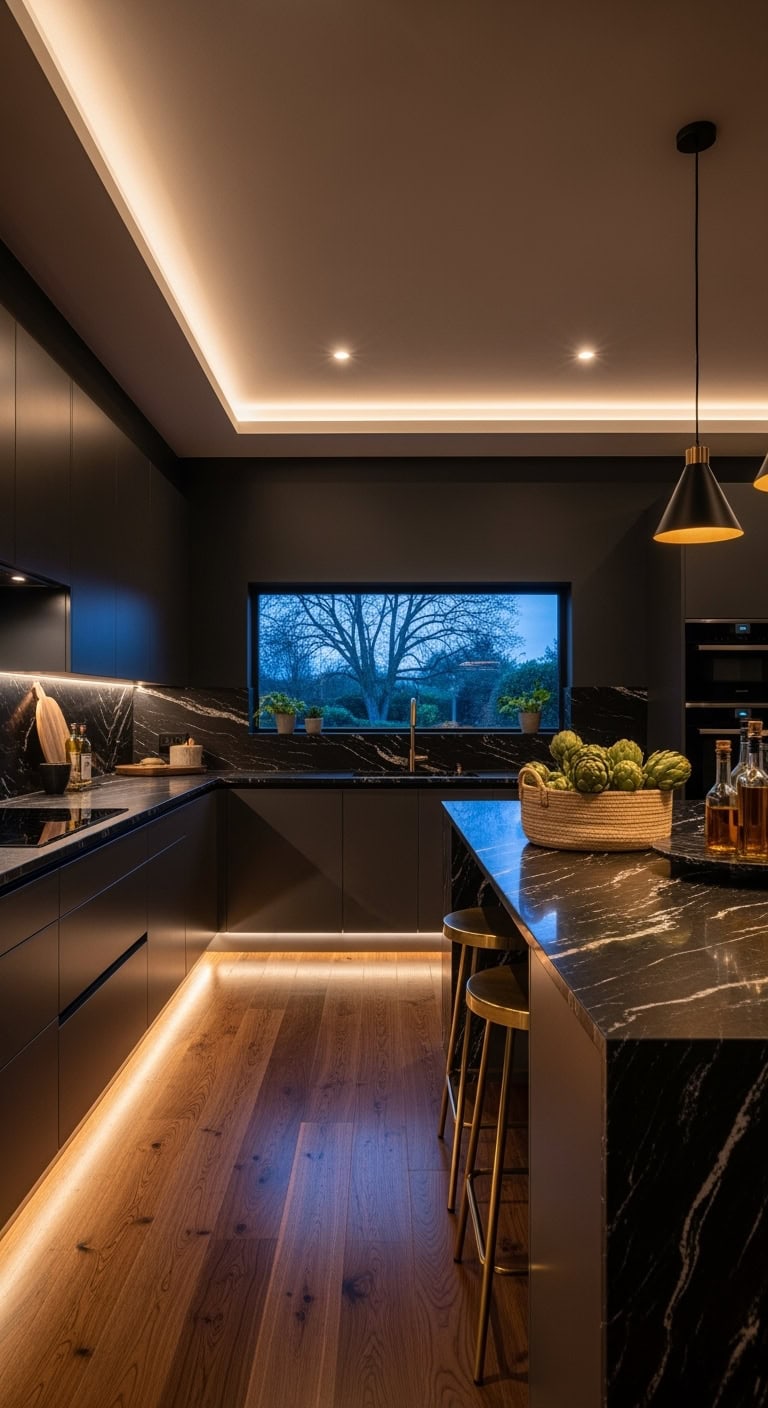 moody jewel box kitchen design