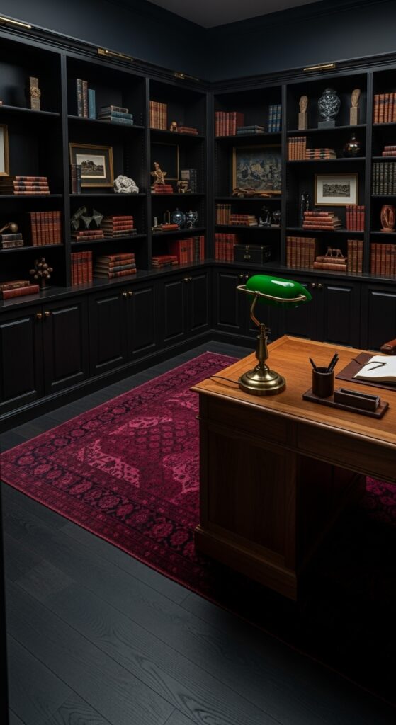 20 Sophisticated Dark Home Office Designs