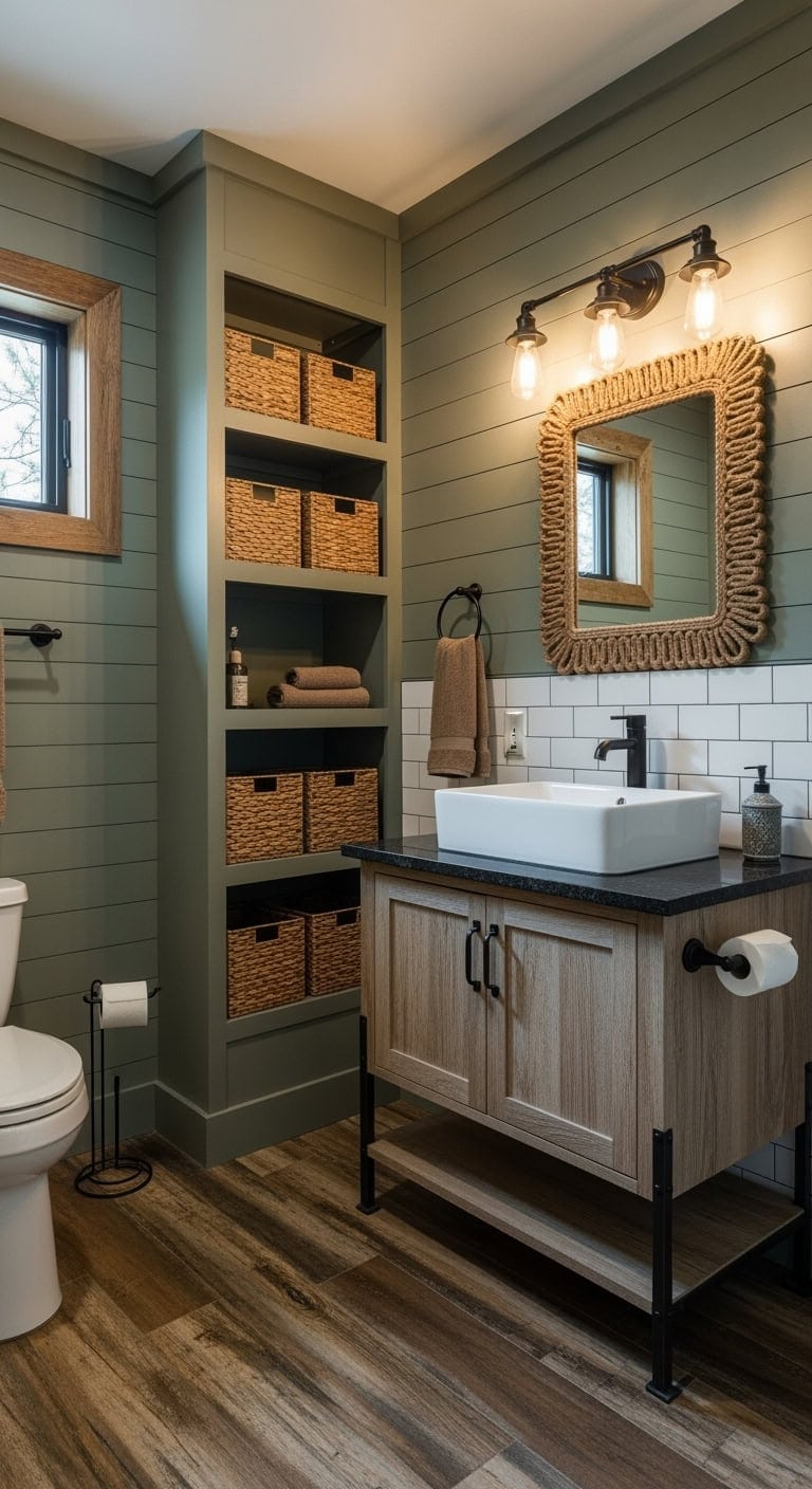 moody pine green farmhouse