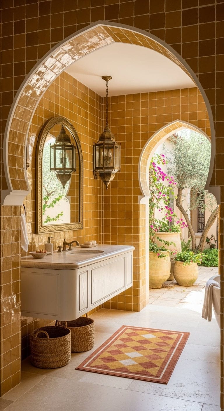 mustard zellige moroccan spa