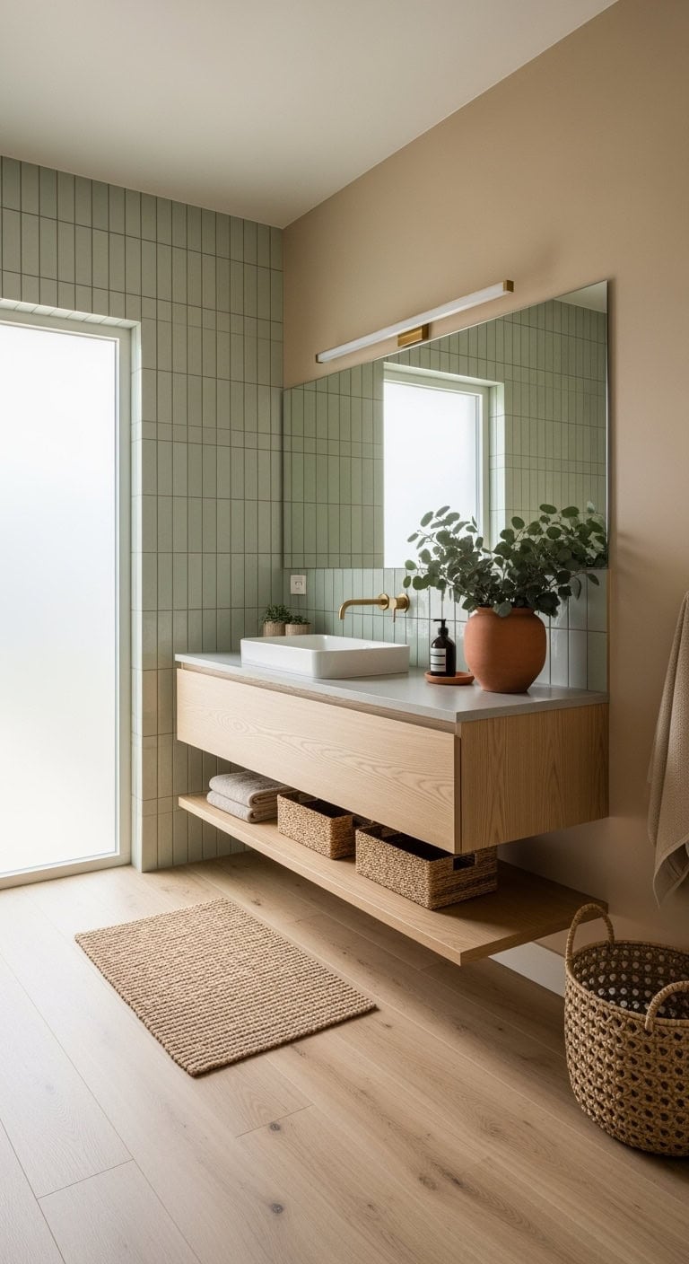 nordic spa inspired muted palette