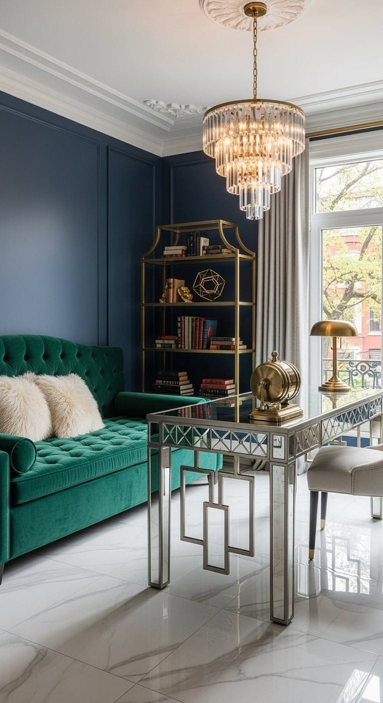 old hollywood glamorous home office