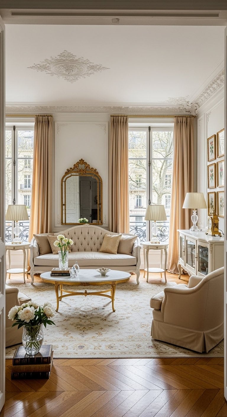 ornate parisian champagne silk