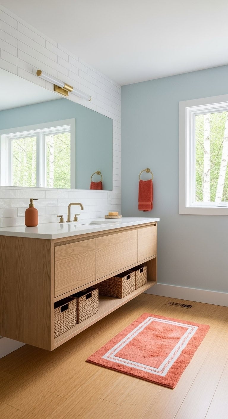 pale blue scandinavian bathroom