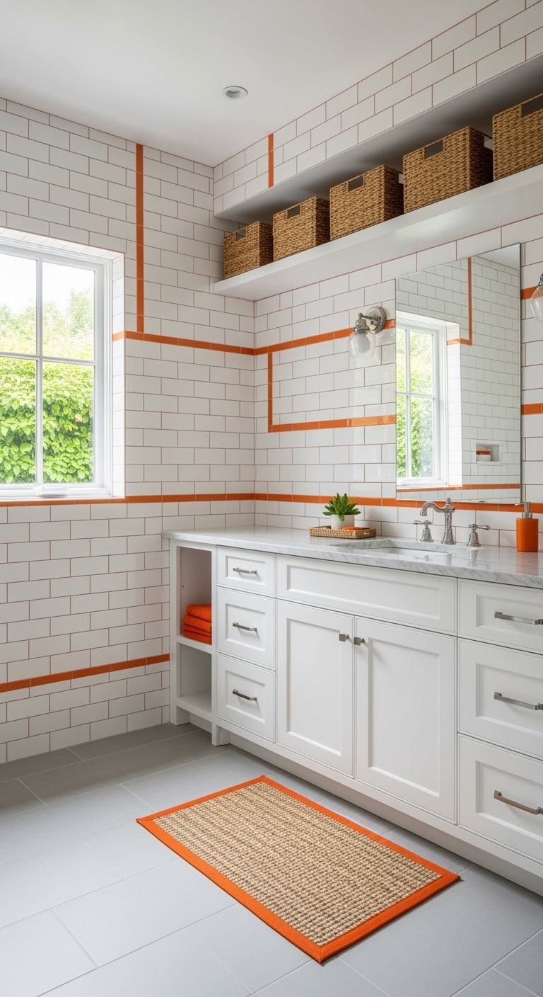 papaya grout white subway
