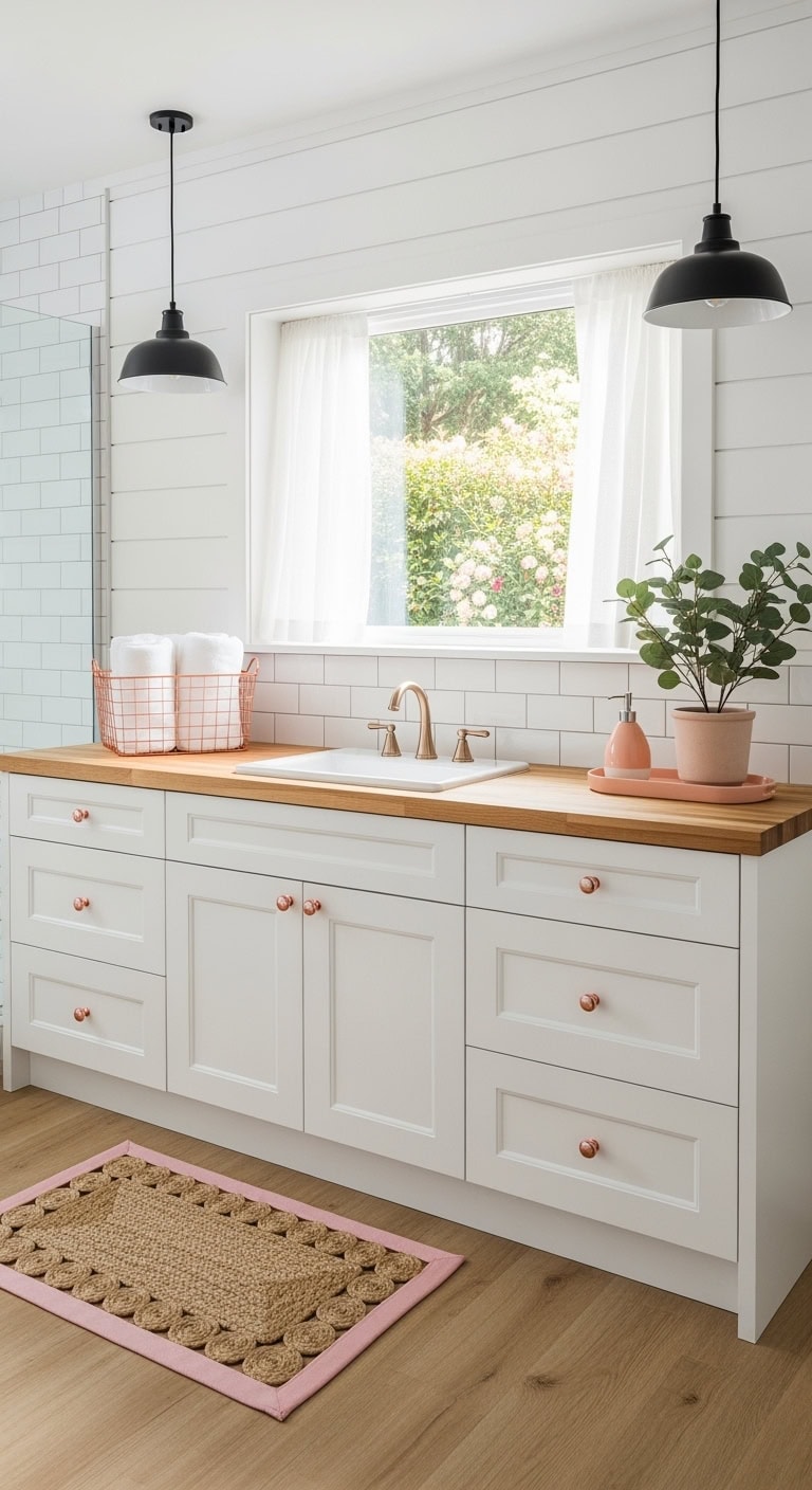 peachy shiplap modern farmhouse