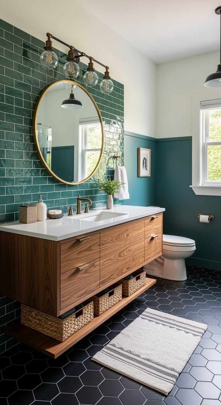 peacock green mixed metals