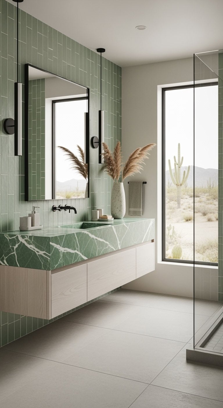 pistachio marble concrete spa