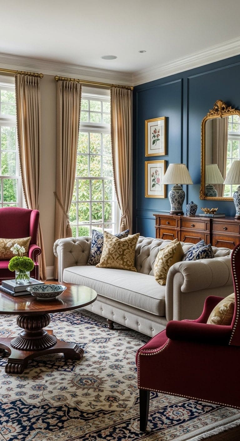 polished traditional cozy formality