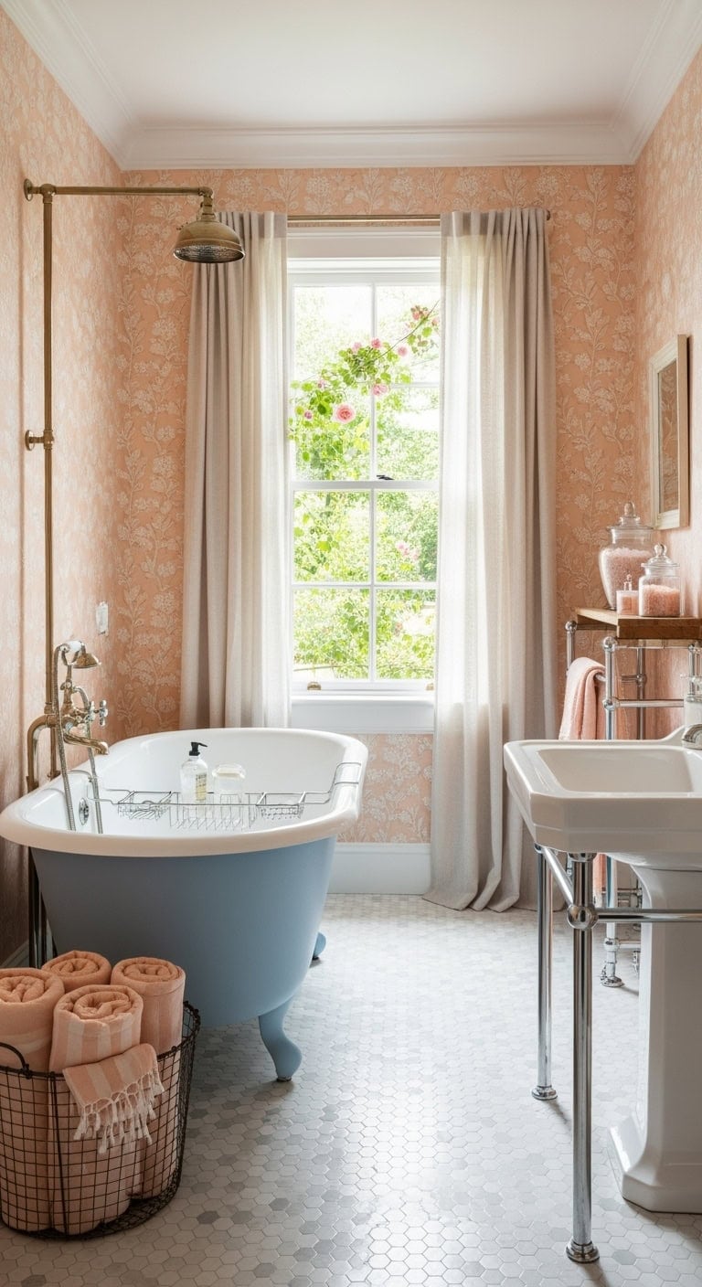 powder blue clawfoot tub