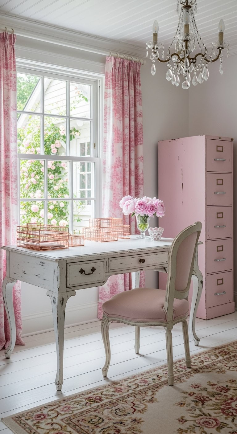 powder pink french countryworkspace