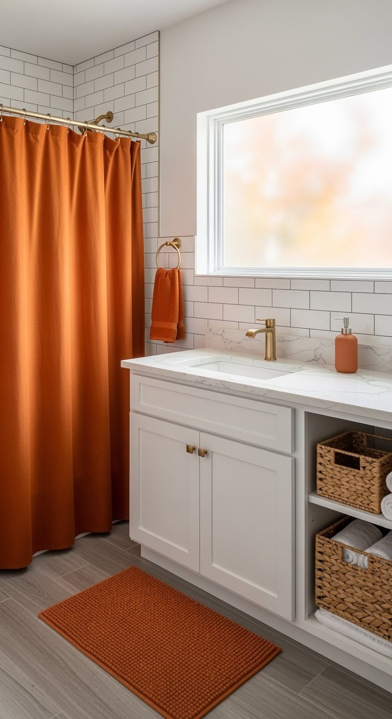 pumpkin spice bathroom refresh