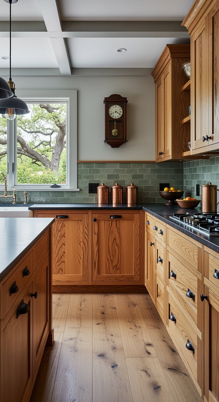 quarter sawn oak mission cabinetry