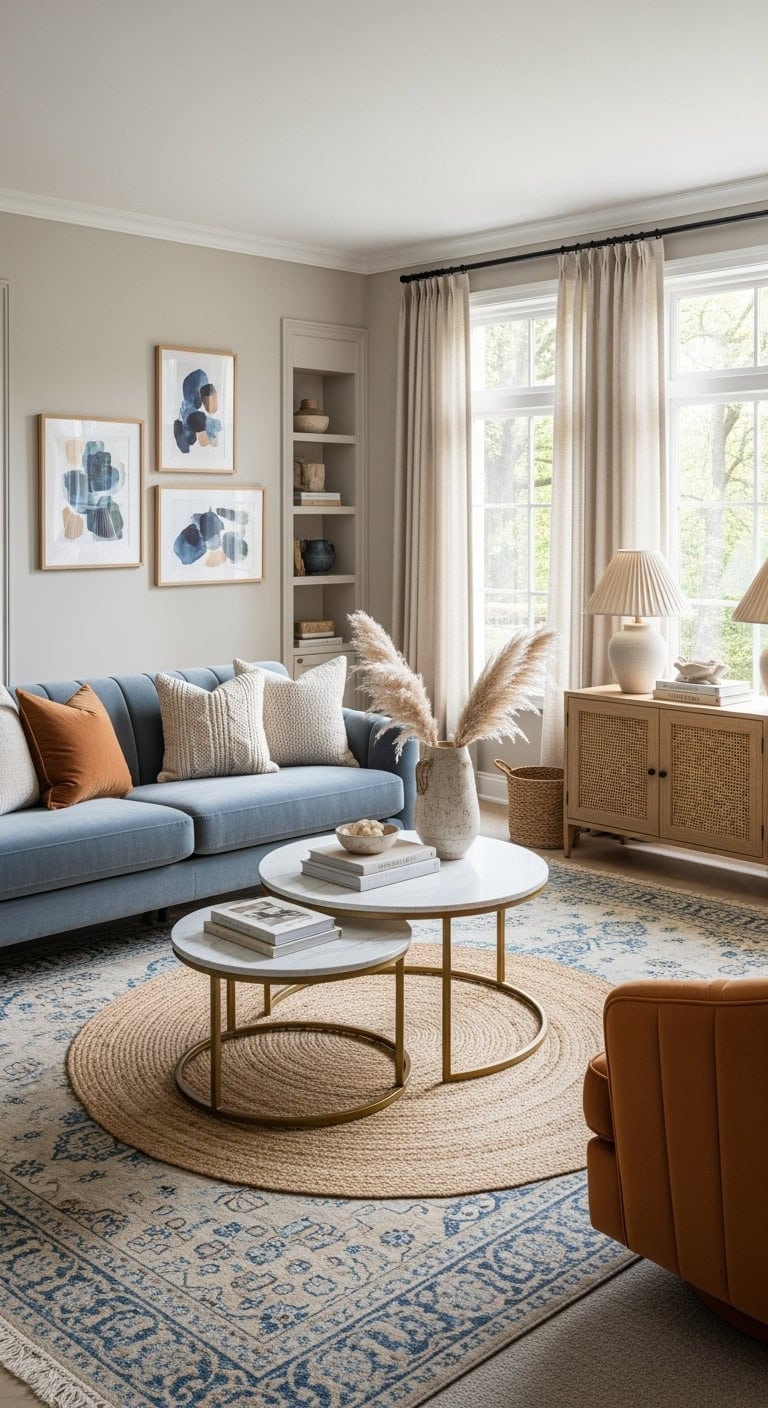 quiet luxury steel blue layering