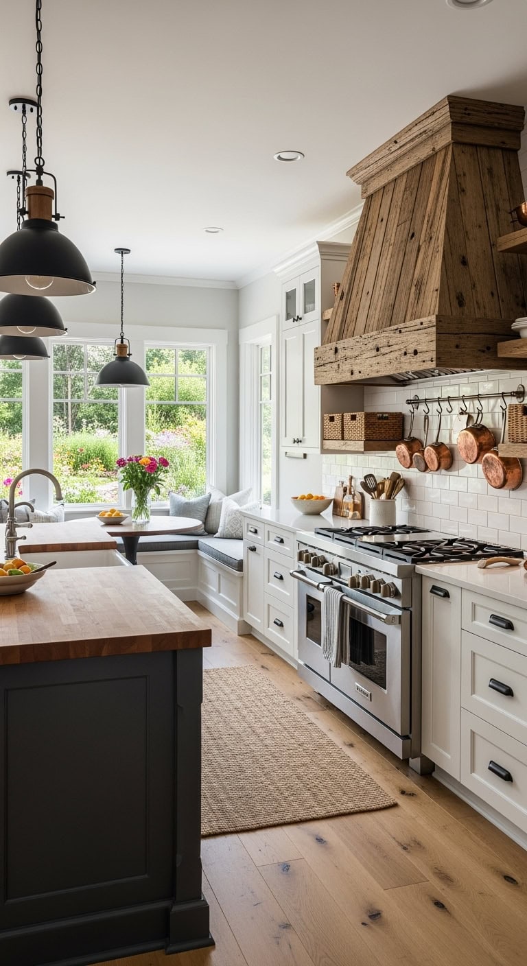 reclaimed wood hood centerpiece
