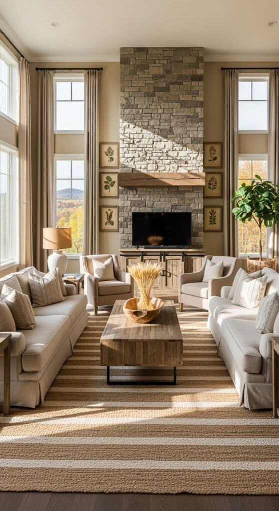 23 Trendy Beige and Wood Living Room Ideas