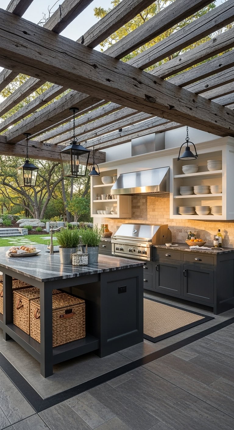 reclaimed wood stone farmhouse