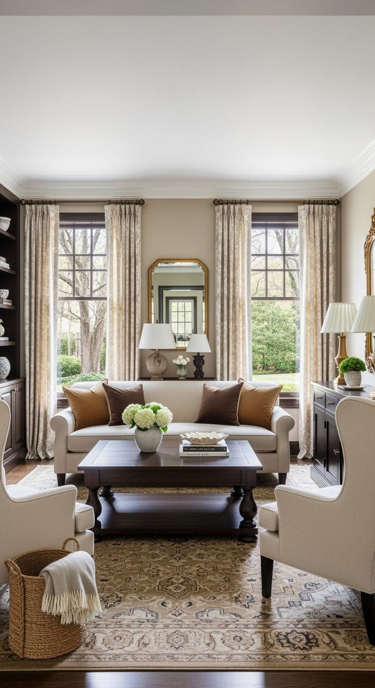 refined beige modern colonial