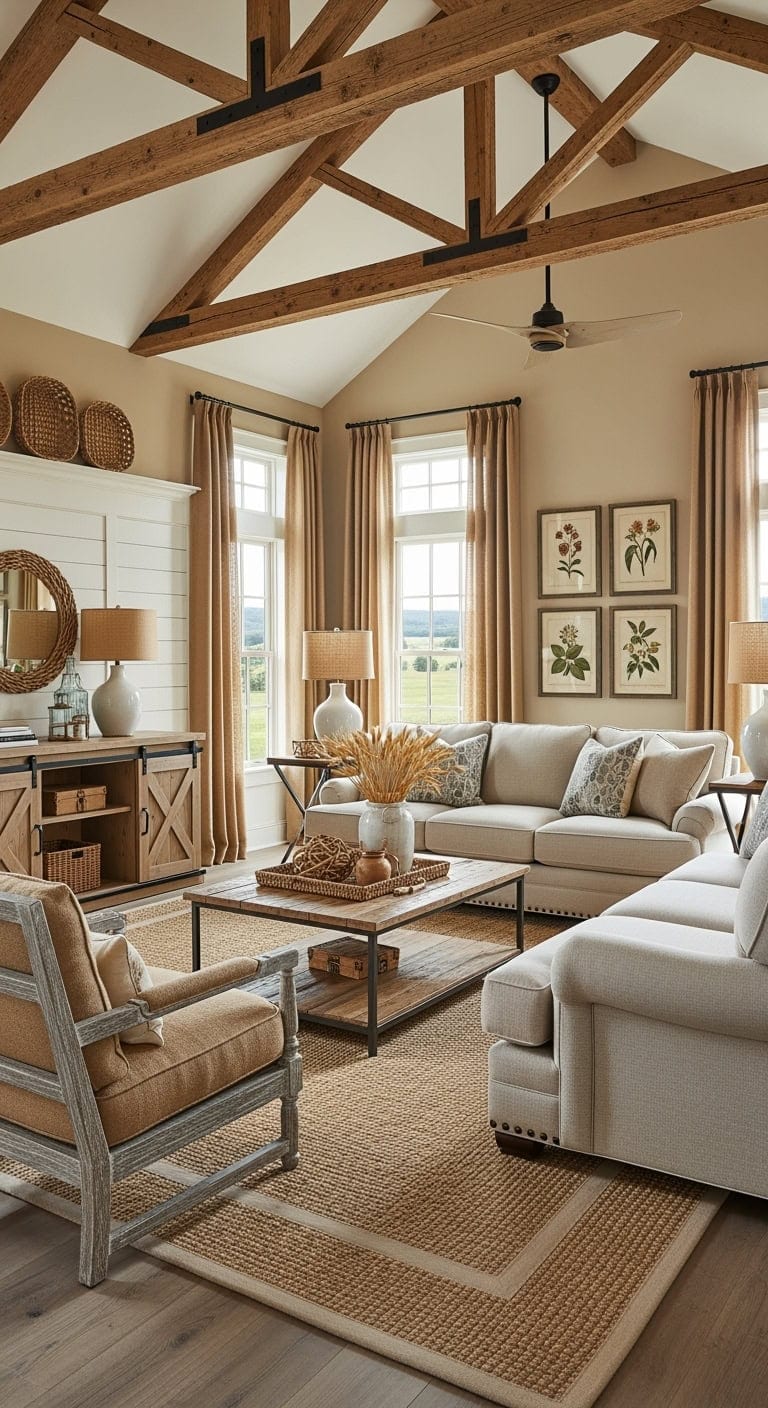 refined rustic burlap beam