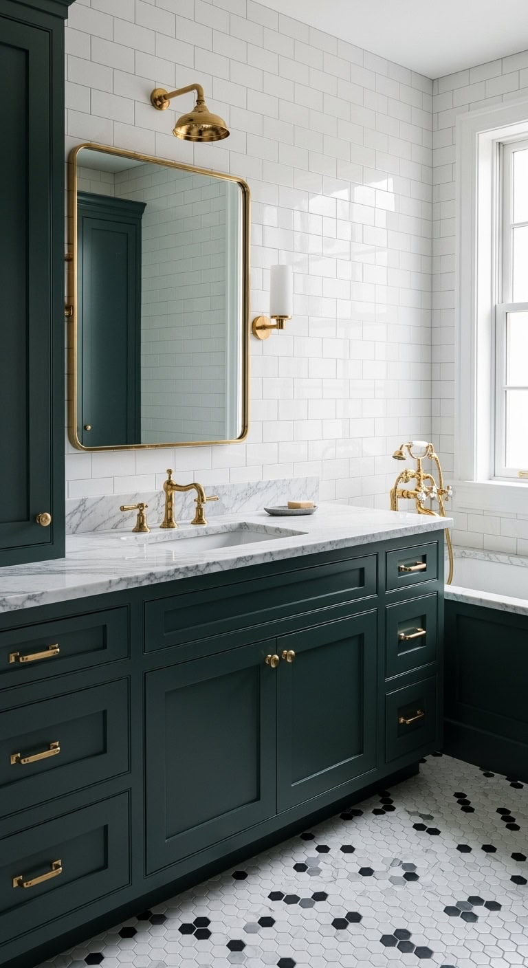 rich emerald bathroom design ideas