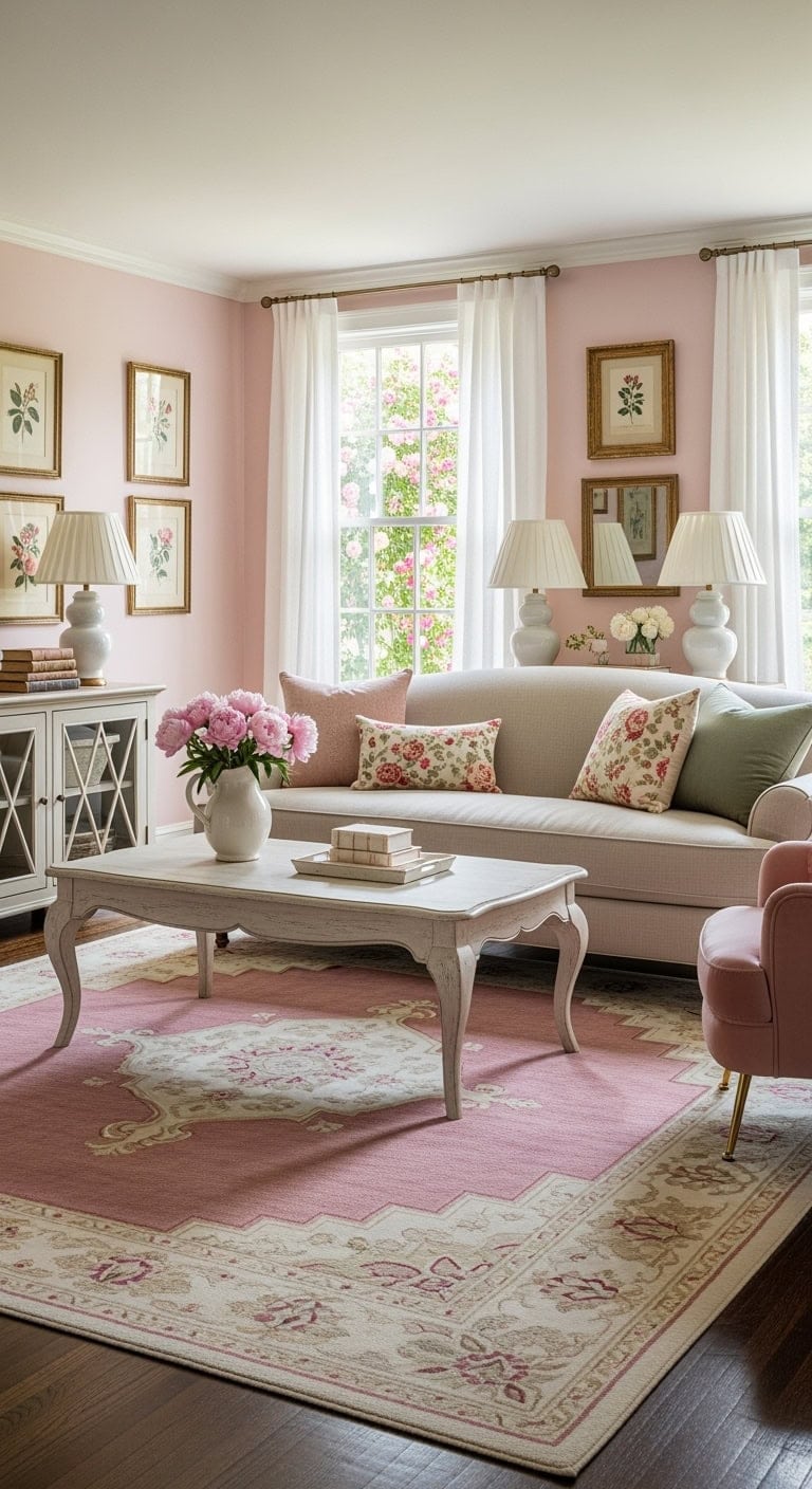 romantic rose medallion cottage