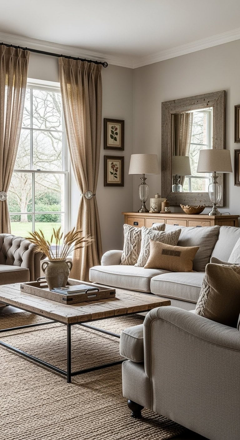 rustic burlap with crystals