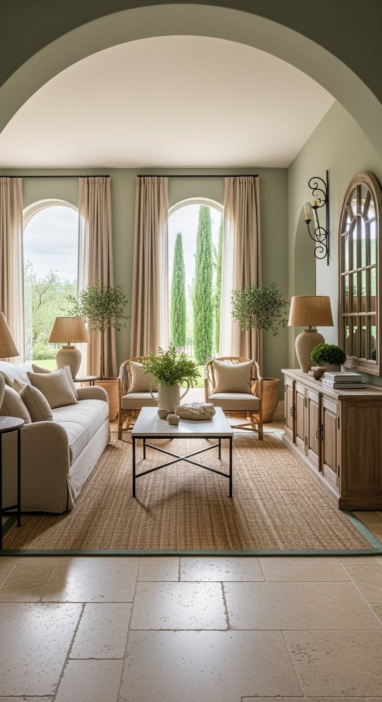 sage archways travertine floors