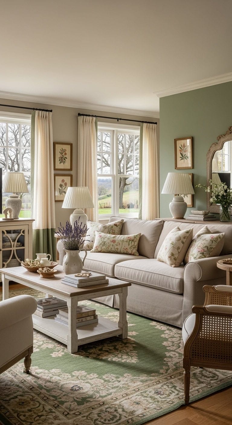 sage floral french farmhouse