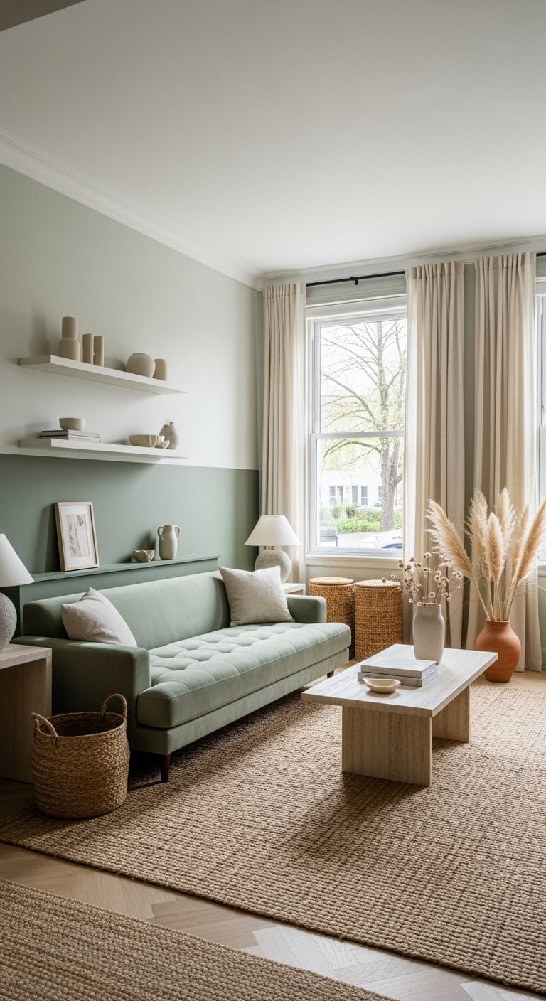 sage green spa inspired sanctuary