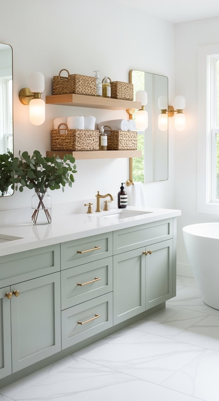 sage spa inspired organized storage