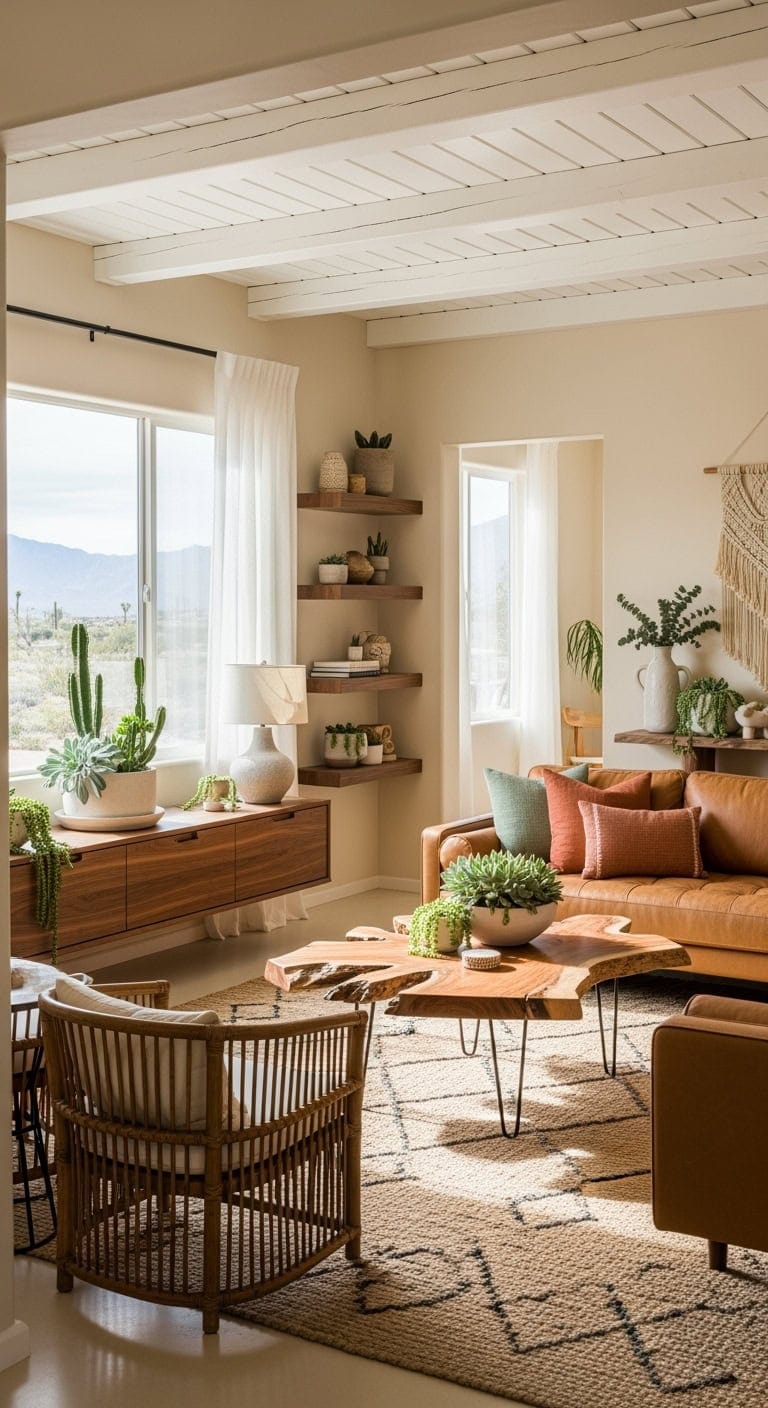 sage succulents adobe beige