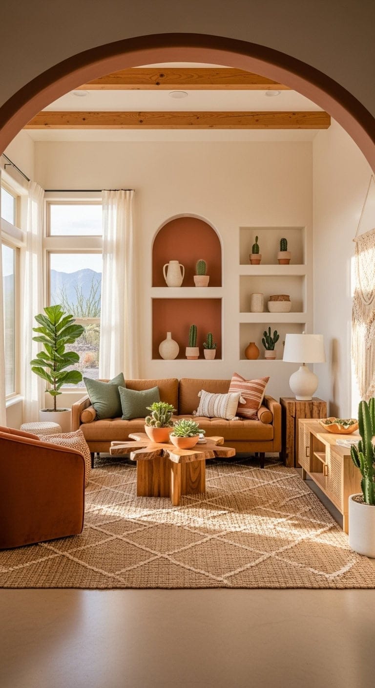 sandy beige terracotta desert retreat