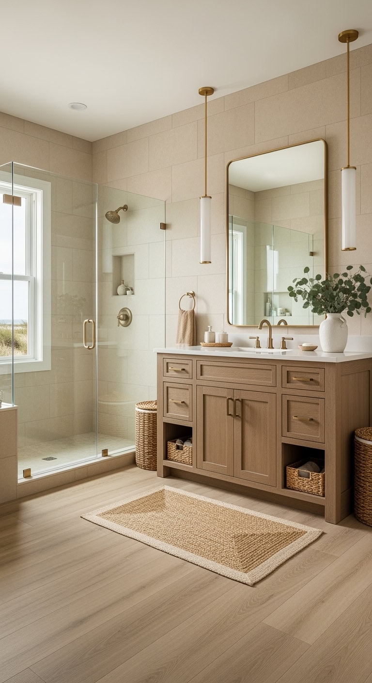sandy coastal contemporary bathroom