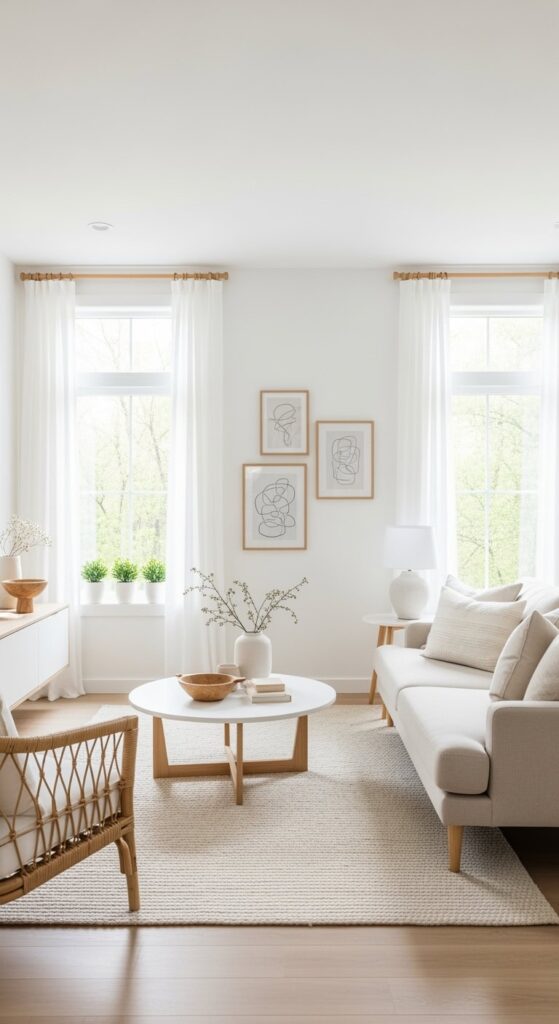 23 Beige Couch Living Room That Match Everything - Mix And Match Scandinavian Minimalist Decor