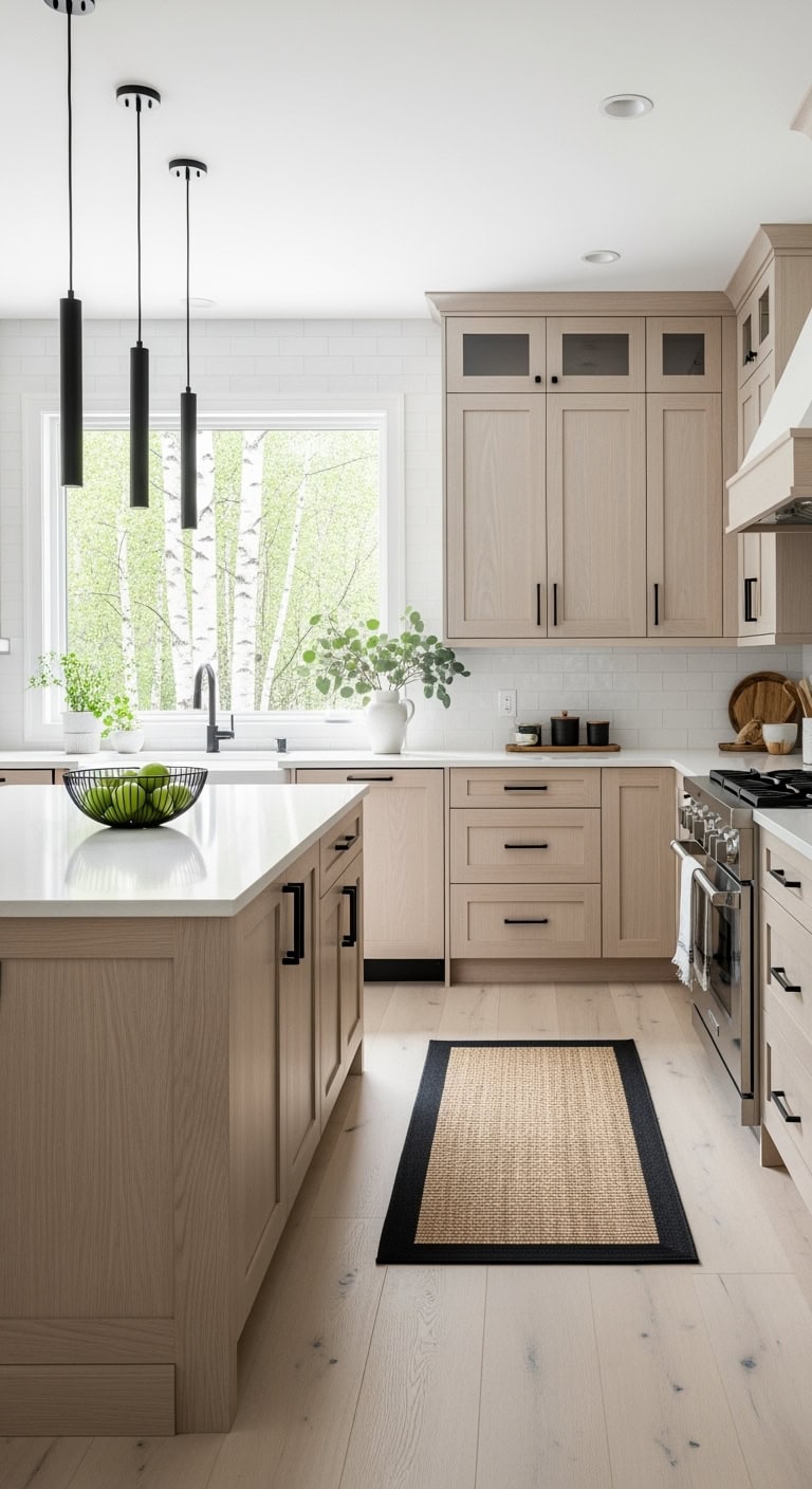 scandinavian white oak kitchen
