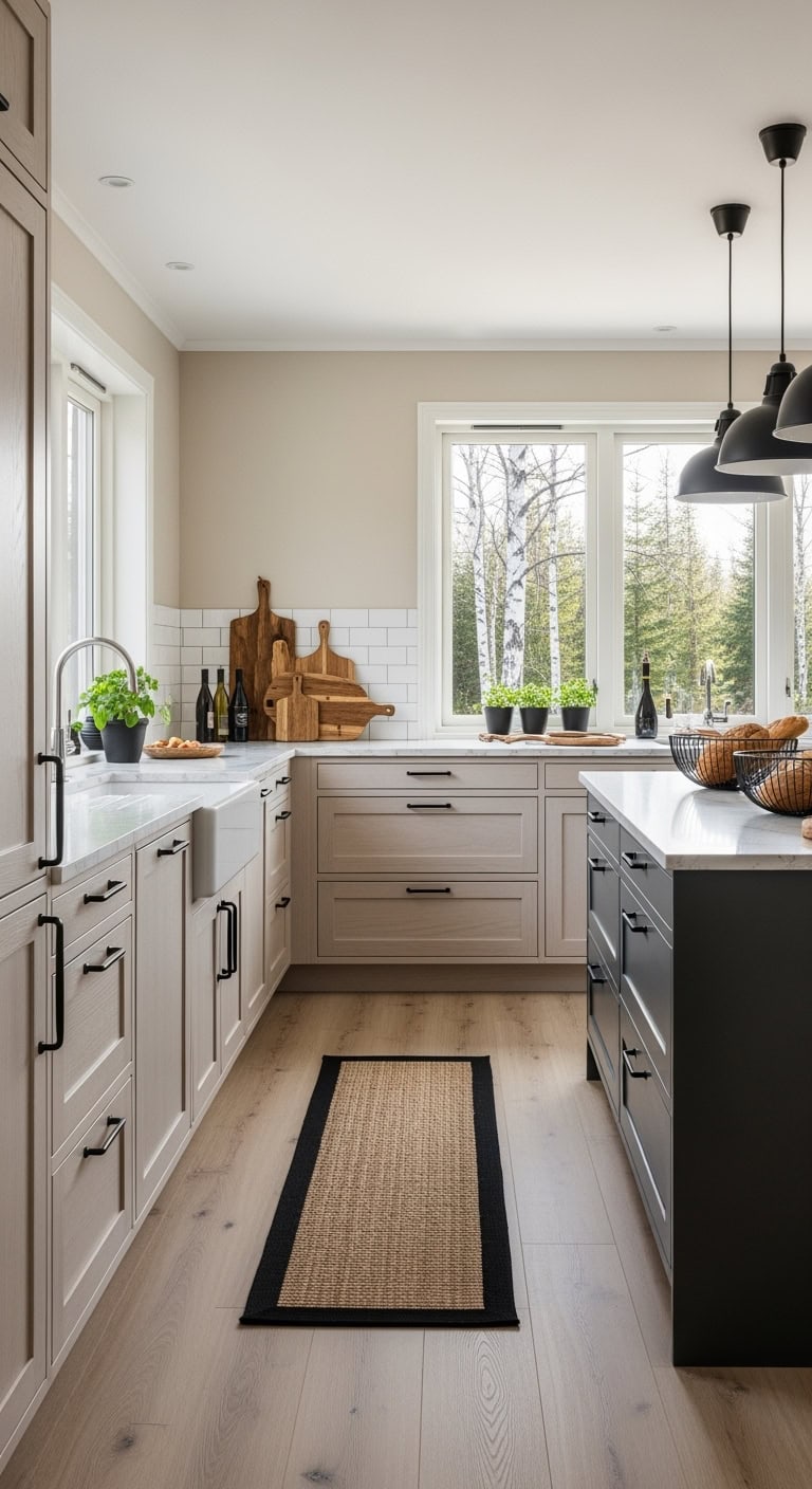 scandinavian white oak kitchen
