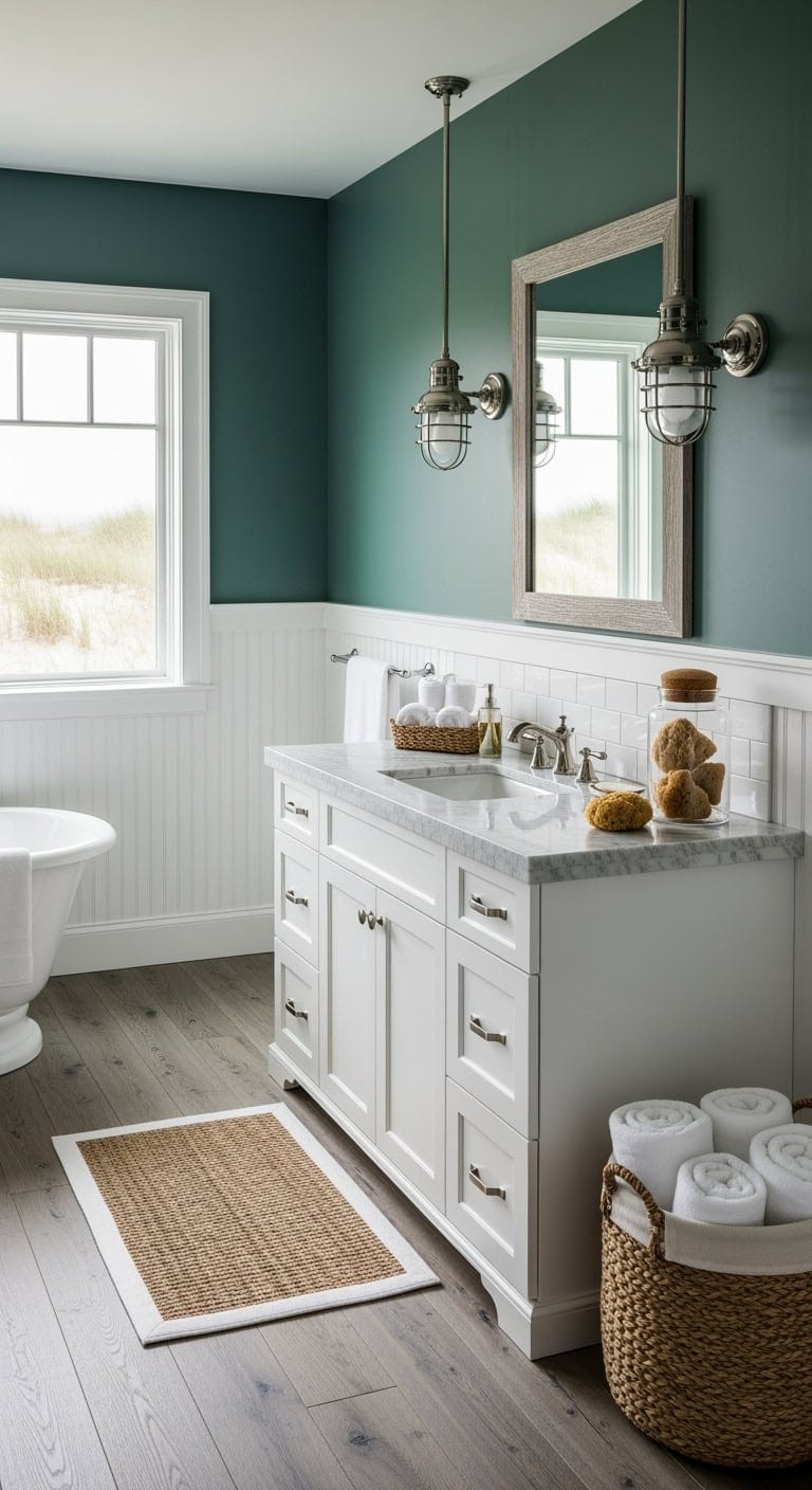seafoam coastal beadboard retreat