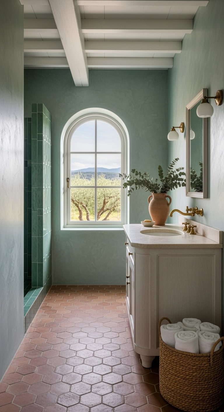 seafoam plaster terracotta oasis